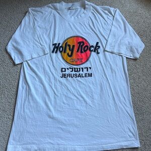 Vintage Holy Rock Cafe Jerusalem t-shirt XXL 2XL 90s made in Israel